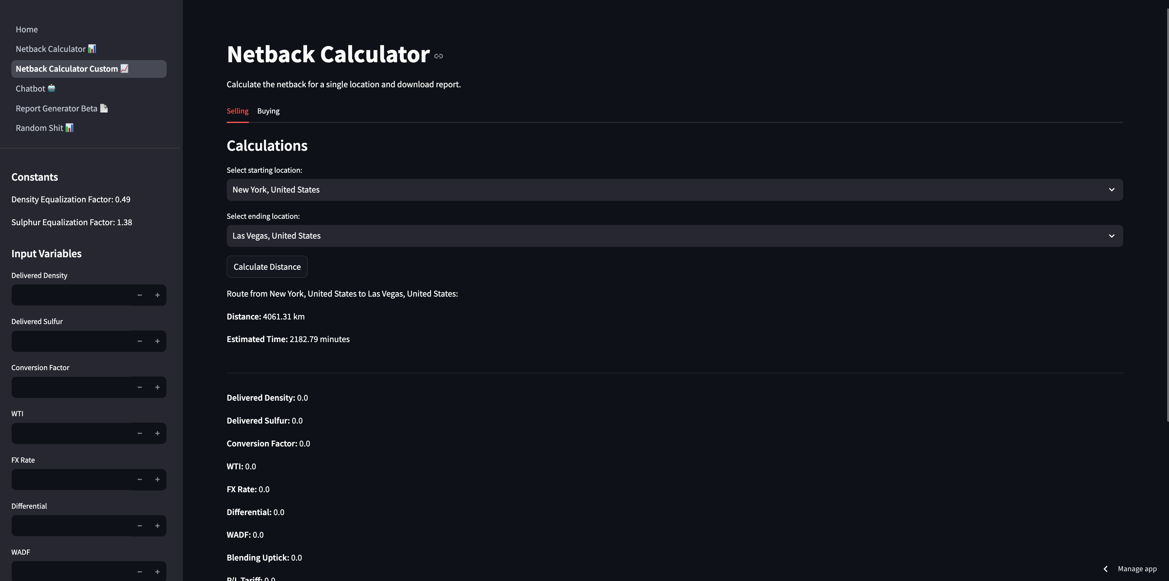 Oil AI Dashboard screenshot